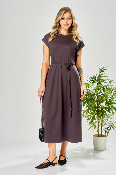 Платье AVA fashion М-199 баклажан - фото 1