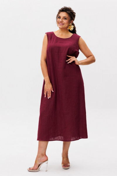 Платье Anelli 1472 вишневый-сумрак - фото 10