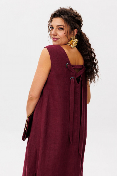 Платье Anelli 1472 вишневый-сумрак - фото 9