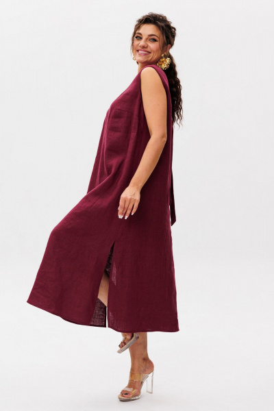 Платье Anelli 1472 вишневый-сумрак - фото 8