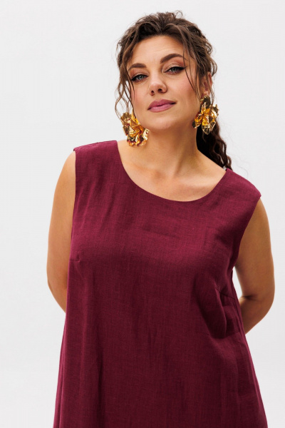 Платье Anelli 1472 вишневый-сумрак - фото 7