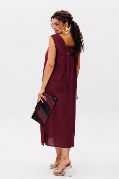 Платье Anelli 1472 вишневый-сумрак - фото 6