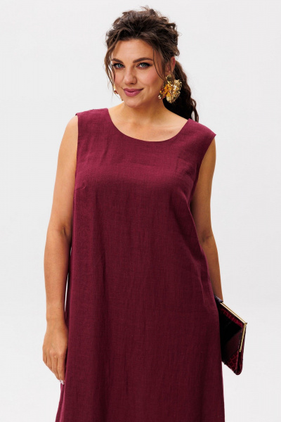 Платье Anelli 1472 вишневый-сумрак - фото 5