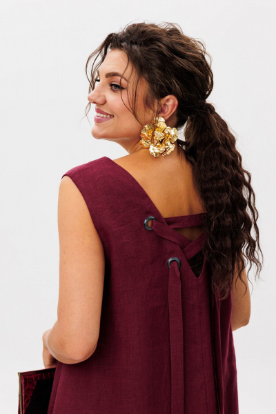 Платье Anelli 1472 вишневый-сумрак - фото 3