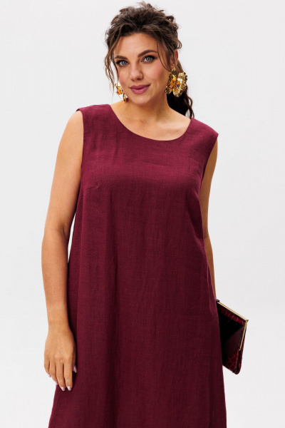 Платье Anelli 1472 вишневый-сумрак - фото 2