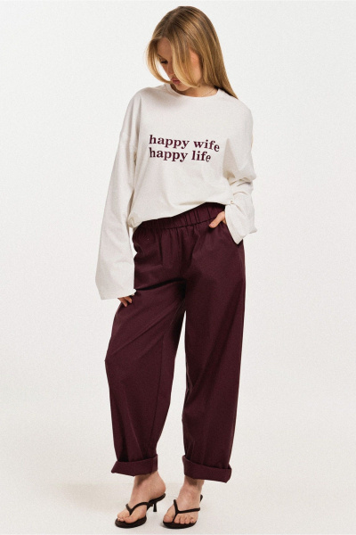 Брюки JRSy 2684 баклажан - фото 1