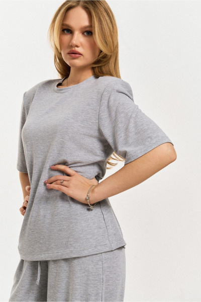 Джемпер JRSy 2688 меланж_серый - фото 4