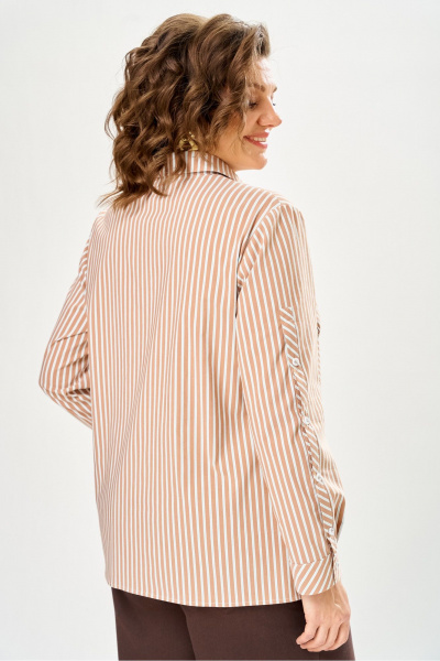 Блуза Andina city 5051-26 бежевая-полоска - фото 10