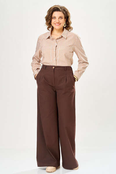 Брюки Andina city 2033-26 коричневый - фото 5