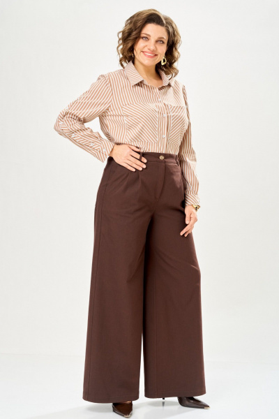 Брюки Andina city 2033-26 коричневый - фото 3