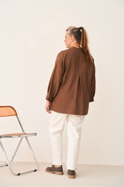 Рубашка GRATTO 4469 коричневый - фото 7