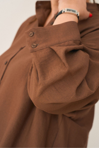 Рубашка GRATTO 4469 коричневый - фото 6