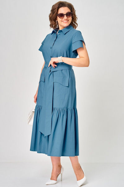 Платье EVA GRANT 7168Е джинс - фото 13