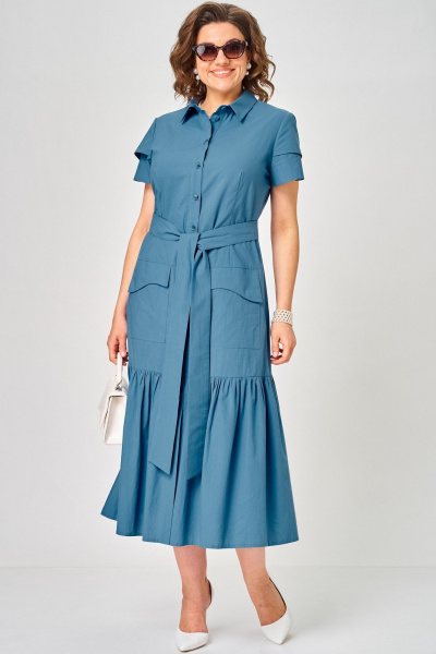 Платье EVA GRANT 7168Е джинс - фото 11