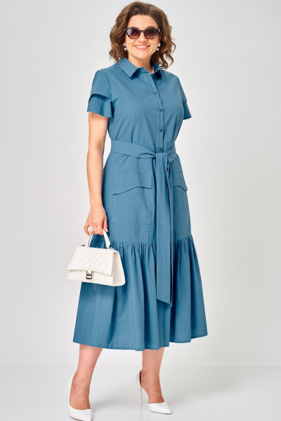 Платье EVA GRANT 7168Е джинс - фото 10