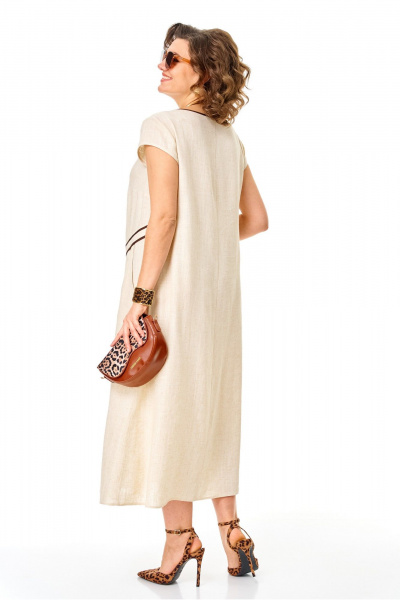 Платье Karina deLux М-1430 бежевый - фото 4