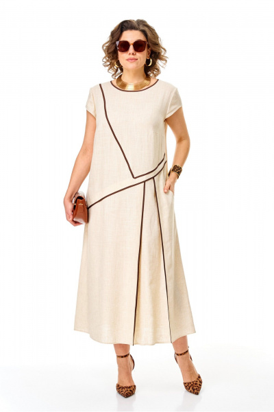 Платье Karina deLux М-1430 бежевый - фото 1