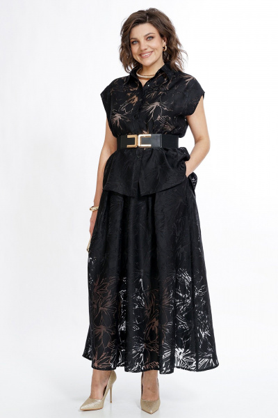 Блуза, юбка Alani Collection 2520 черный - фото 8