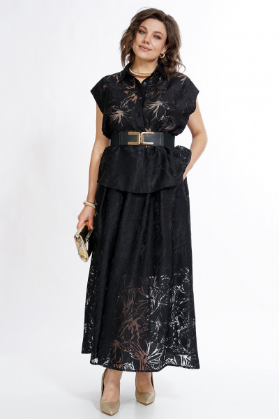 Блуза, юбка Alani Collection 2520 черный - фото 7