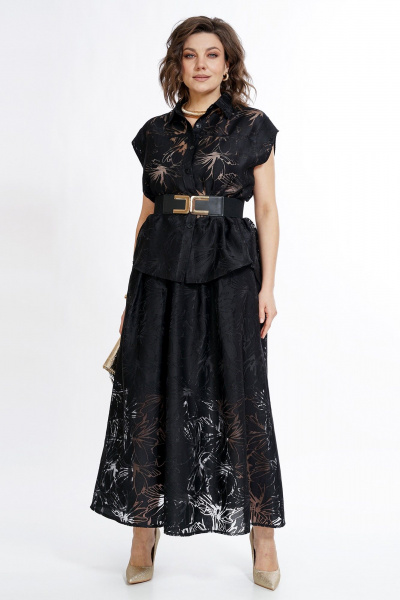 Блуза, юбка Alani Collection 2520 черный - фото 2