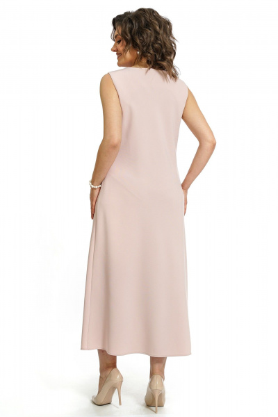 Блуза, платье Alani Collection 2519 пудра-белый - фото 5