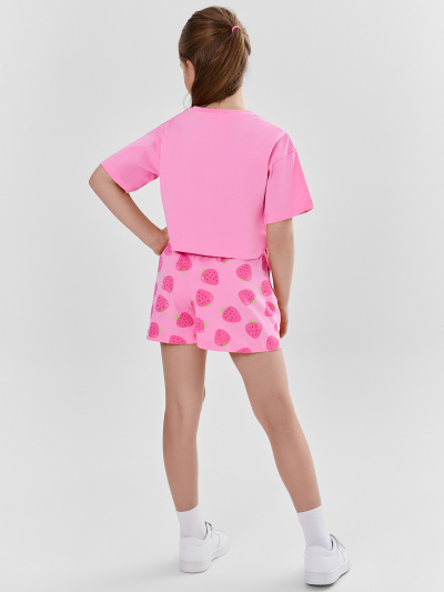 Футболка, шорты Mark Formelle 397764/25-39266П-0 фламинго_клубника_на_розовом_3_сл_на_пол - фото 2