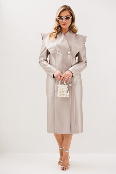 Платье Anastasia м-1348.1 жемчужно-бежевый - фото 1