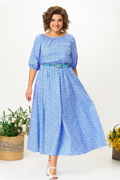 Платье Anastasia м-1222 синий - фото 7