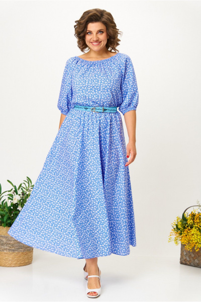 Платье Anastasia м-1222 синий - фото 6