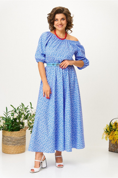 Платье Anastasia м-1222 синий - фото 2