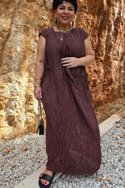 Платье Vittoria Queen 28033 шоколадный - фото 8