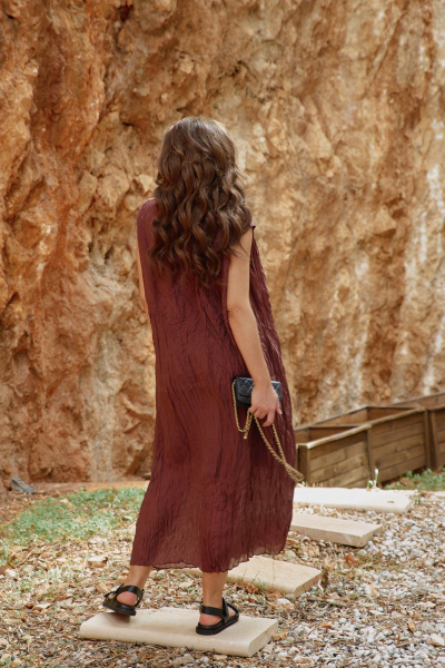 Платье Vittoria Queen 28033 шоколадный - фото 7