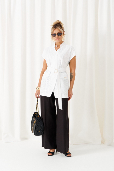 Брюки, жакет Beautiful&Free 6473 бело-черный - фото 1