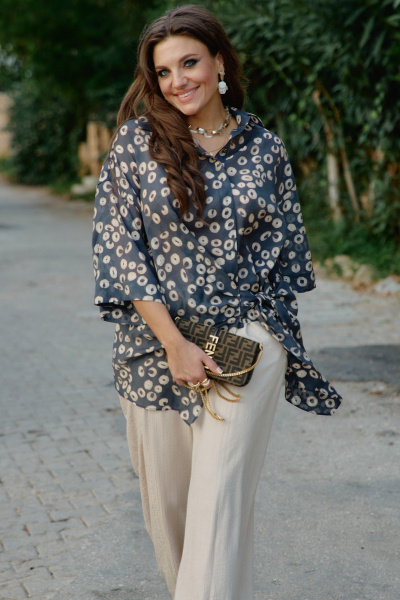 Брюки Vittoria Queen 28613бр бежевый - фото 2