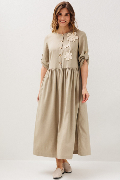 Платье Ларс Стиль 1228 бежевый - фото 1