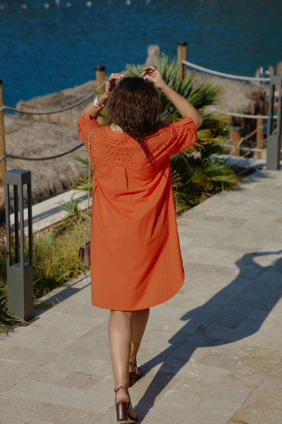 Платье Vittoria Queen 28993 оранжевый - фото 6
