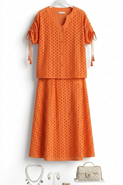 Блуза, юбка Vittoria Queen 29353 оранжевый - фото 8