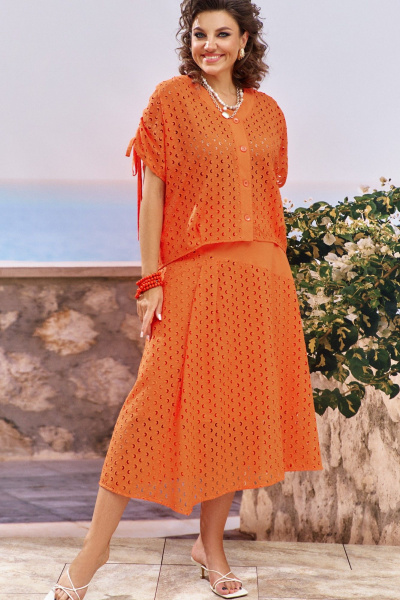 Блуза, юбка Vittoria Queen 29353 оранжевый - фото 1