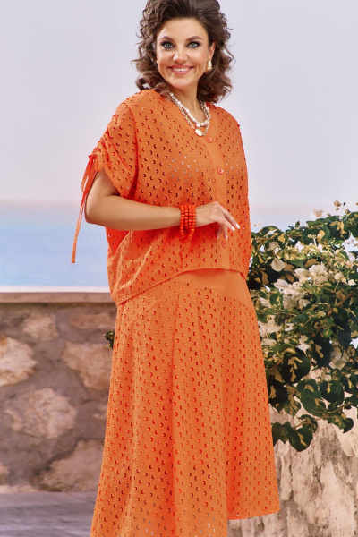Блуза, юбка Vittoria Queen 29353 оранжевый - фото 2