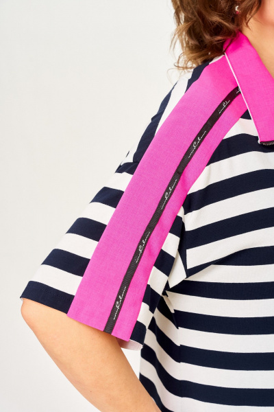 Брюки, джемпер DaLi 7042.2 синий-с-розовым - фото 7