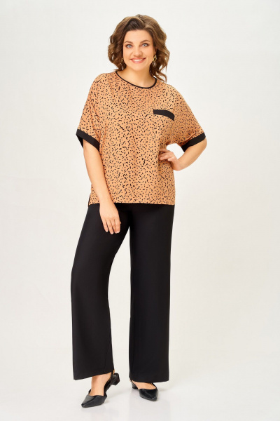 Блуза, брюки DaLi 7044.2 капучино - фото 1