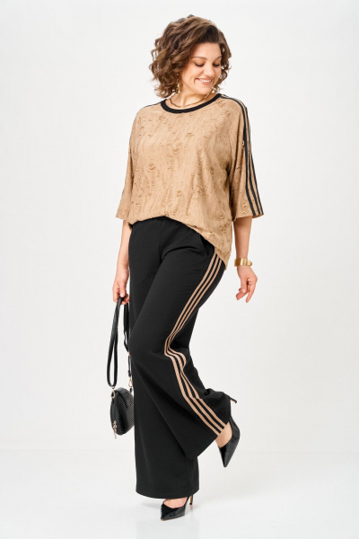 Брюки, футболка Lady Secret 26234 беж/черный - фото 6