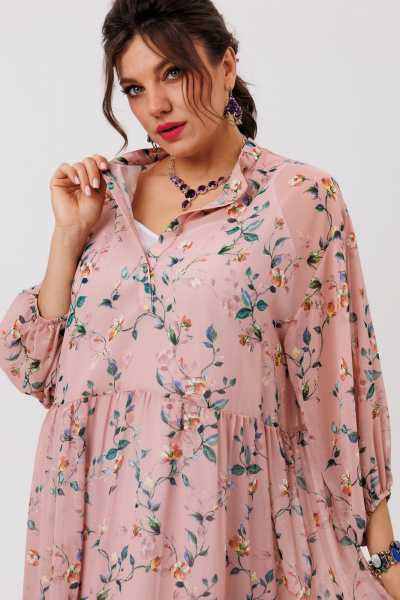 Платье Anelli 1657 пудровый-сад - фото 5