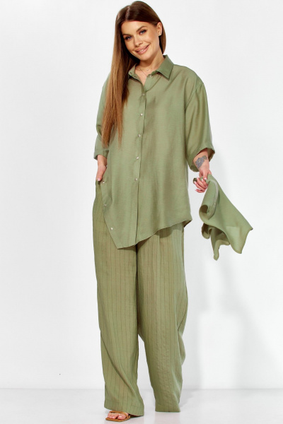 Брюки, туника Laikony L-444 олива - фото 4