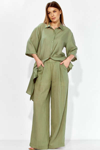 Брюки, туника Laikony L-444 олива - фото 3
