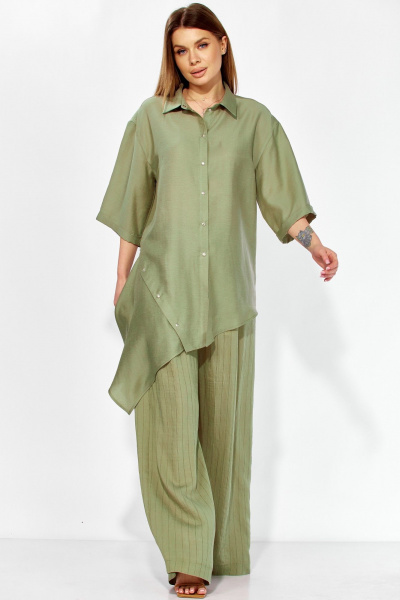 Брюки, туника Laikony L-444 олива - фото 2