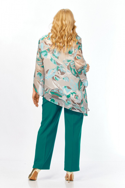 Блуза Элль-стиль 2459.1а бирюза - фото 12