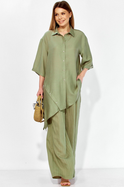 Брюки, туника Laikony L-444 олива - фото 1