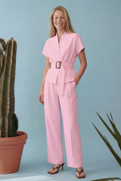 Брюки, жакет Lokka 1891Р розовый - фото 1