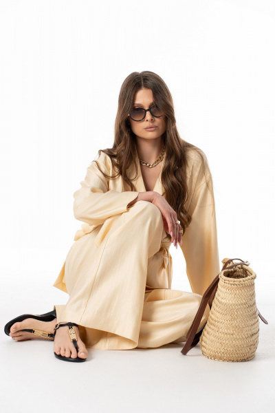 Брюки, жакет SILVERSPICE S-8667 желтый - фото 17